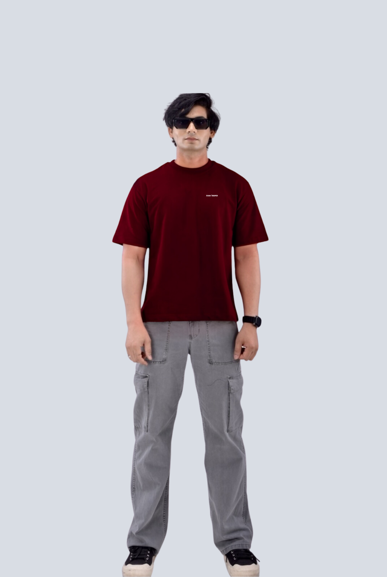 Royal Maroon Oversized T-shirt