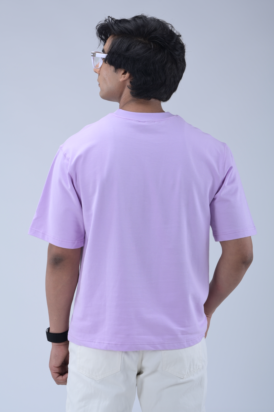 Elegant  Lavender Oversized T-shirt